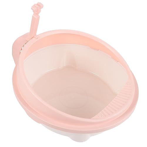 minkissy 1satz Katzenklo Mit Spritzschutz Halbgeschlossene Wiederverwendbare Katzentoilette Aus Robustem Für Wohnungskatzen Komfortable Und Geräumige Katzentoilette Sanftem Pastellrosa von minkissy