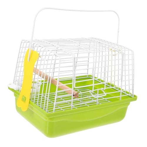 minkissy 1satz Tragbarer Metall-vogelkäfig Für Reisen Handlicher Käfig Für Papageien Und Kleine Vögel Atmungsaktiv Sicher Und Bequem Für Unterwegs von minkissy
