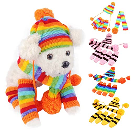 minkissy Gestricktes Hundeschal-mützen-Set 1 Set Warmes Hundekostüm Haustier-Festival-Street-Kleidung Größe XXS Bequeme Stilvolle Hundekleidung minkissy Gestricktes Hundeschal-mützen-Set 1 Set Warmes Hundekostüm Haustier-Festival-Street-Kleidung Größe XXS Bequeme Stilvolle Hundekleidung von minkissy