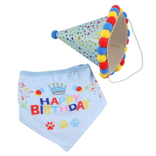 minkissy 1 Satz hundekostüm Hunde kostüm Hundehütte hundezwinger Kostümball für Haustiere eine Armatur Geburtstagszubehör für Haustiere Haustier-Geburtstagskostüm Drucken einstellen Hut von minkissy