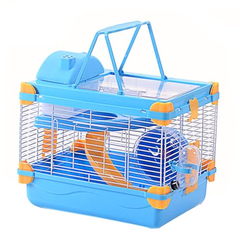 minkissy 1 Set Burg Hamster Käfig Rennmäuse Käfig Kunststoff Hamster Haus Hamster Villa Kleine Haustier Handtasche Hamster Lebensraum Kunststoff Haustier Träger Stilvolle Hamster Käfig Villa Käfig von minkissy