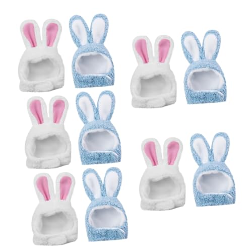 minkissy 5 Sets Entzückende Kätzchen Hut Katze Kostüm Waschbar Bunny Ohren Decor Haustier Mode Zubehör 2 Stücke * 5 von minkissy