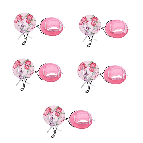 minkissy 5sets Stilvolle Hund Visier Hut Ohr Löcher Für Haustier Sonne Einstellbare Kinnriemen 2 Stücke * 5 von minkissy
