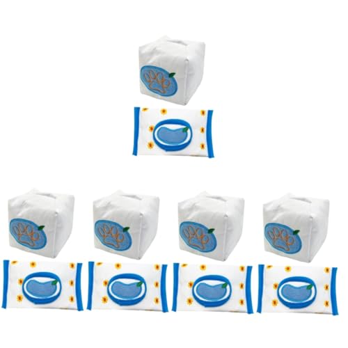 minkissy 10 STK Pet Sniffing Pad Puzzle-Spielzeug Für Hunde Feuchte Tücher Für Hunde Haustier-Taschentuch-abdeckungsspielzeug Hundetraining Tierfutter Der Hund Weiß Oxford-Stoff Fressnapf von minkissy