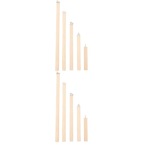 minkissy 10pcs Papagei Stehstange Sittich Balance Spielzeug Vogel Baum Holz Zweige Vogelkäfig Sitzstangen Vögel Stehstock Vögel Schaukel Biss Spielzeug Vogel Sitzstange Haustier Spielzeug Massivholz von minkissy