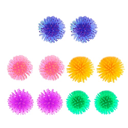 minkissy 10pcs cat prickly ball toy ball kitten playthings pets scratching toy cat toys with catnip pet squeaky chewing balls puppy chew toy Cat Teasing Toy plastic sports interactive ball von minkissy