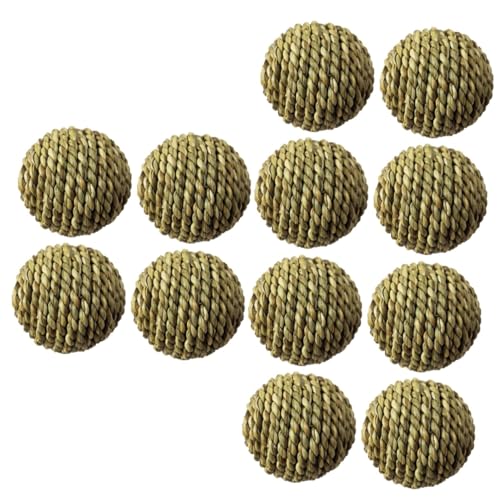 minkissy 12 STK Haustier Stroh Ball Natürliches Seegras Interaktives Katzenspielzeug Hamster Gewebt Tierisches Spielset Chinchilla-kauspielzeug Hasengras Papagei Sport minkissy 12 STK Haustier Stroh Ball Natürliches Seegras Interaktives Katzenspielzeug Hamster Gewebt Tierisches Spielset Chinchilla-kauspielzeug Hasengras Papagei Sport von minkissy