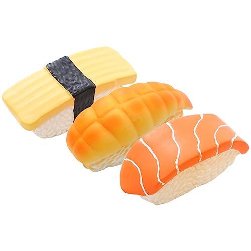 minkissy 4 Sets Interaktives Spielzeug Sushi-kauspielzeug Für Hunde Welpen Backenzahnspielzeug Verschleißfest Hundespielzeug Tragbares Welpenzubehör 3 Stück * 4 von minkissy