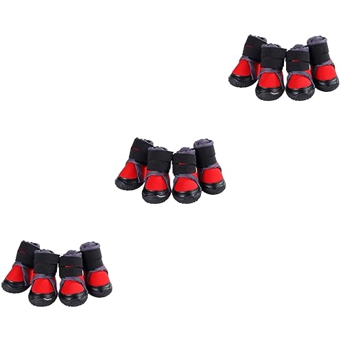 minkissy 12 STK Outdoor-Schuhe Für Hunde Haustierschuhe Haustier Warme Schuhe Hund Warme Schuhe Outdoor-Schuhe Für Haustiere Kleine von minkissy