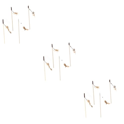 minkissy 3sets Interaktives Katzenspielzeug Teaser Mit Glocke Holzgriff Haustierbedarf Spaß Für Katzen 4pcs * 3 minkissy 3sets Interaktives Katzenspielzeug Teaser Mit Glocke Holzgriff Haustierbedarf Spaß Für Katzen 4pcs * 3 von minkissy