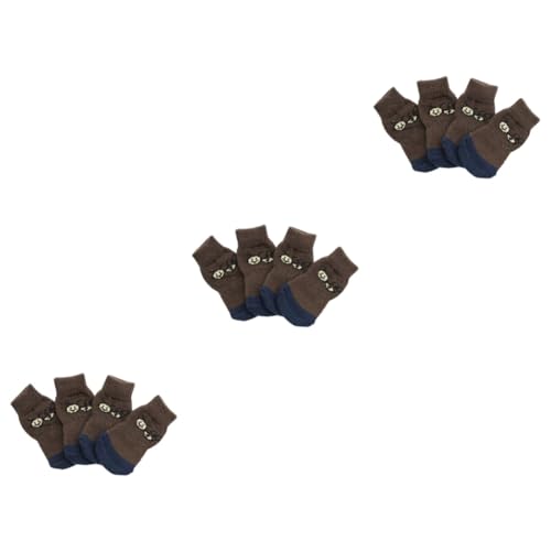 minkissy 3er-Sets Nicht-Haustier-socken Für Hunde Und Katzen Cartoon-drucke Baumwolle Größe M Hundesocken Für 4 Stück * 3 von minkissy