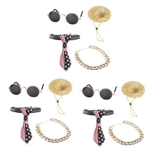 minkissy 3er-Set Schickes Modeset: Halskette Krawatte Hut Hund Katze Schmuck Trendige Kostüme 4 Stück * 3 minkissy 3er-Set Schickes Modeset: Halskette Krawatte Hut Hund Katze Schmuck Trendige Kostüme 4 Stück * 3 von minkissy