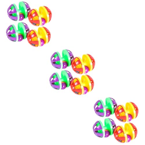 minkissy 12 STK kleines Katzenspielzeug Katze spielt Bälle Glockenspielzeug für Katzen Hummeln Spielzeuge Zubehör für Katzenspielzeug Katzenball-Spielzeug Haustier Hauskatze doppelte Glocke minkissy 12 STK kleines Katzenspielzeug Katze spielt Bälle Glockenspielzeug für Katzen Hummeln Spielzeuge Zubehör für Katzenspielzeug Katzenball-Spielzeug Haustier Hauskatze doppelte Glocke von minkissy