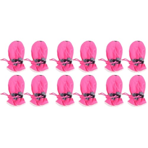 minkissy 12-teiliges Hundeschuh-Set Wetterfeste Haustier-Booties – Sohle Für Im Freien Bequeme Hundestiefel Stiefel Für Hunde Größe 1 von minkissy