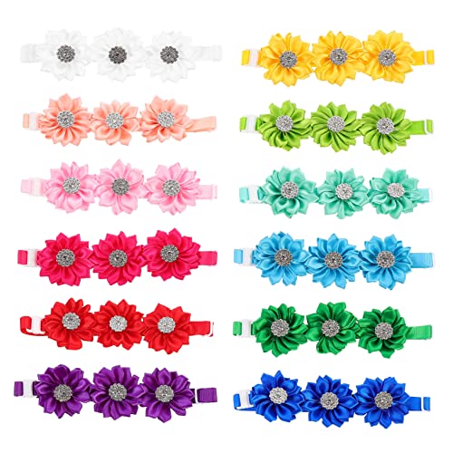 minkissy 12Pcs pet flower collar diamond necklaces crystal puppy collars statement necklace adjustable gemstone necklace puppy flower collar dog flower collar polyester the dog cat minkissy 12Pcs pet flower collar diamond necklaces crystal puppy collars statement necklace adjustable gemstone necklace puppy flower collar dog flower collar polyester the dog cat von minkissy