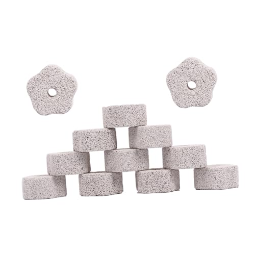 minkissy 12St Papagei Backzahn Stein Spielzeug für Meerschweinchen Spielzeug für Sittiche Nymphensittich-Spielzeug Lavabisse-Block Tier Meerschweinchen Kauspielzeug Zahnschleifer aus Stein von minkissy