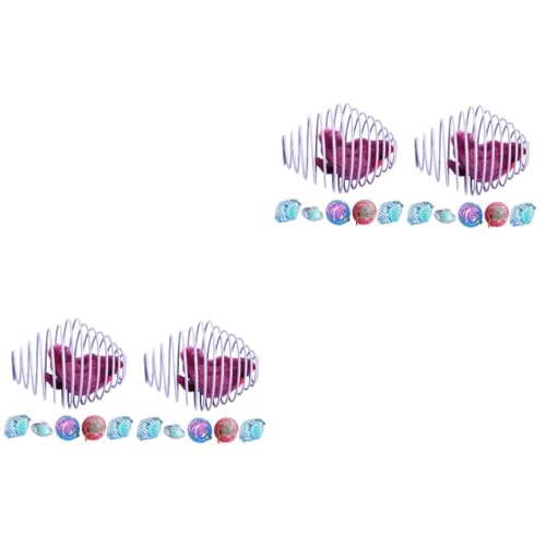 minkissy 12pcs cage mouse cat toy cat biting toys cat mouse toys interactive spring toys springs cat toys indoor cat toy rat inside ball toy cat spring balls pet toys spiral iron cat rope von minkissy