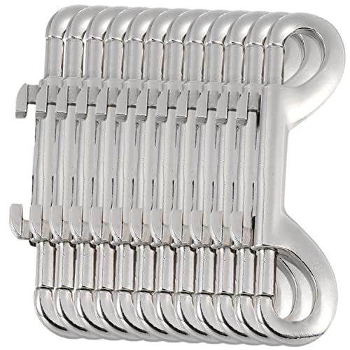 minkissy 12st Doppelschnalle Karabinerhaken Für Rucksack Haustier-Leine-Clip Lanyard-schnappverschluss Karabinerhaken Für Haustierleine Gepäckclips Eimer Taschen Zinklegierung Haarnadel von minkissy