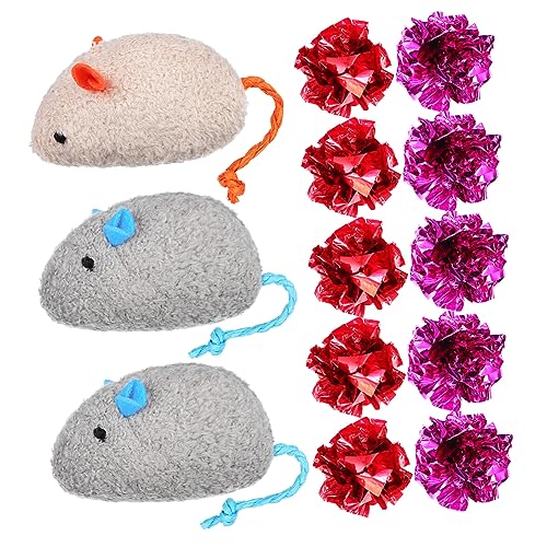 minkissy 13 STK Spielzeug Katzensachen Knisterbälle Katzenminze Mäuse Katzenzubehör für Wohnungskatzen glänzende Katze Plüschtier Plüschmäuse Schüttgut Hauskatze Frettchen Baumwollfüllung minkissy 13 STK Spielzeug Katzensachen Knisterbälle Katzenminze Mäuse Katzenzubehör für Wohnungskatzen glänzende Katze Plüschtier Plüschmäuse Schüttgut Hauskatze Frettchen Baumwollfüllung von minkissy