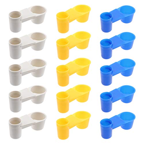 minkissy 15Pcs Homing Pigeon Water Guide bird drinker feeder quail bird cages for parrots dove water cup water dispenser bird water cup pigeon water cup chick plastic bird feeder von minkissy