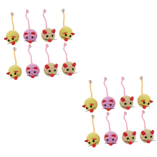 minkissy 16 Pcs Mouse Cat Teasing Ball Cat Interactive Toy fluffy cat toy cat catnip toys playing teething toys Dog Teaser Toy kitten puppy dog toys Pet Teaser Toy nylon stripe pet supplies minkissy 16 Pcs Mouse Cat Teasing Ball Cat Interactive Toy fluffy cat toy cat catnip toys playing teething toys Dog Teaser Toy kitten puppy dog toys Pet Teaser Toy nylon stripe pet supplies von minkissy