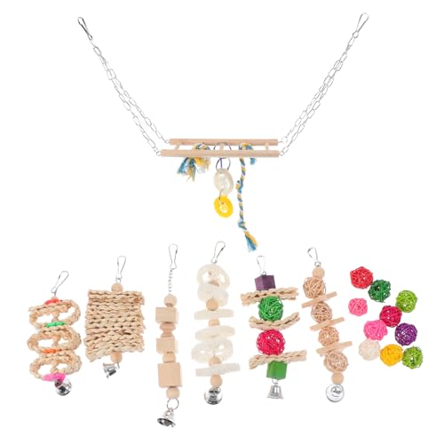minkissy Kauspielzeug für Papageien 17 Stück Vogelspielzeug für Vögel Holzmaterial Vogel-backenzahnspielzeug Papageienkäfig-hängespielzeug minkissy Kauspielzeug für Papageien 17 Stück Vogelspielzeug für Vögel Holzmaterial Vogel-backenzahnspielzeug Papageienkäfig-hängespielzeug von minkissy
