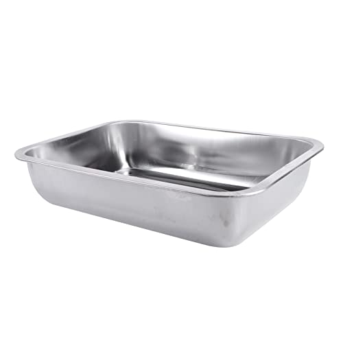 minkissy 1Pc pet waste tray Stainless steel diaper platter trays pet poop tray Pet Supplies dog crate pan Galvanized Replacement Pan Gure tray snack tray Pet Cage Supplies animal hamster von minkissy