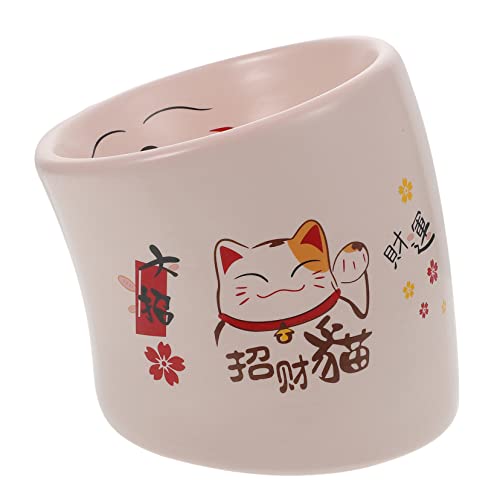 minkissy 1pc Cat Bowl Cat Feeding Dish Pet Kitten Bowl Dish Ceramic Cat Dish Ceramic Water Bowl Cat Feeding Bowls Cat Water Dish Cat Food Bowl Cat Ceramic Tray Tall Feet Dog Plate Ceramics von minkissy