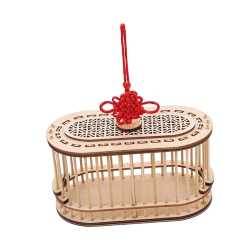minkissy 1pc Grasshopper cage grasshopper carrying case small reptiles house critter collector holder Grasshopper Habitat garden cage plastic Container suitcase wooden crawl von minkissy