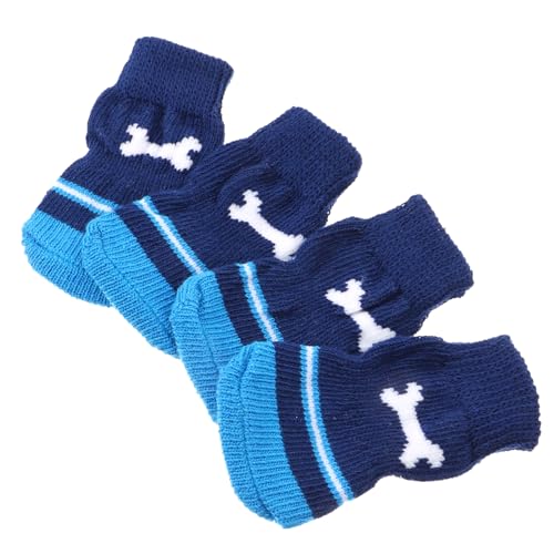 minkissy Haustier-hundesocken-Set Warm Bequem Baumwollsocken – Hundeschuhe Atmungsaktiv Größe von minkissy