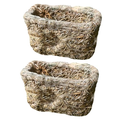 minkissy 2 STK Doppelte Haustier Höhle Warmes Meerschweinchenbett Geflochtenes Versteckspielzeug Handgeflochtenes Haustierhaus Aus Stroh Kaninchenhaus Kaninchennest Berggras Handbuch minkissy 2 STK Doppelte Haustier Höhle Warmes Meerschweinchenbett Geflochtenes Versteckspielzeug Handgeflochtenes Haustierhaus Aus Stroh Kaninchenhaus Kaninchennest Berggras Handbuch von minkissy