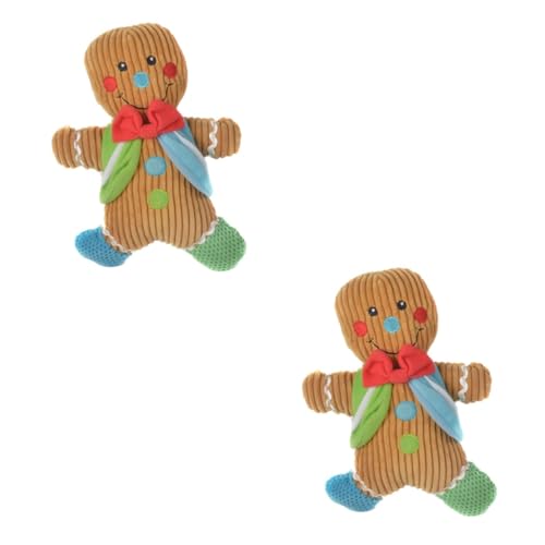minkissy 2 STK Lebkuchenmann Spielzeug Plüsch-Lebkuchen-hundespielzeug Schreiend Kreischendes Knisterspielzeug Weihnachtsstrumpf Leidet Quietschspielzeug Für Hunde Weihnachten Haustier minkissy 2 STK Lebkuchenmann Spielzeug Plüsch-Lebkuchen-hundespielzeug Schreiend Kreischendes Knisterspielzeug Weihnachtsstrumpf Leidet Quietschspielzeug Für Hunde Weihnachten Haustier von minkissy