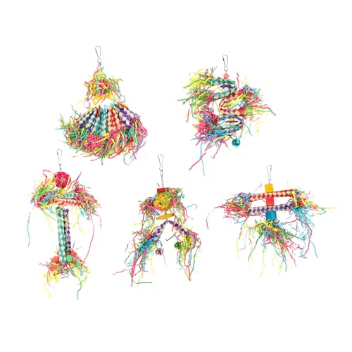 minkissy 2 Sets Vogelspielzeug Für Papageien Kauspielzeug Für Vögel Zum Aufhängen Sicheres Beißspielzeug Papageienkäfig-zubehör Für Vogelfreunde von minkissy