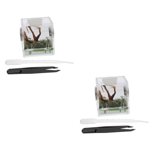 minkissy 2 Sets Springspinnen Zuchtbox Acryl Tank Springspinne Gehege Spinnenkäfig Reptilien Terrarium Spinnen Lebensraum Glas Terrarium Reptiliengehege zum Füttern von Zuchtkäfig minkissy 2 Sets Springspinnen Zuchtbox Acryl Tank Springspinne Gehege Spinnenkäfig Reptilien Terrarium Spinnen Lebensraum Glas Terrarium Reptiliengehege zum Füttern von Zuchtkäfig von minkissy