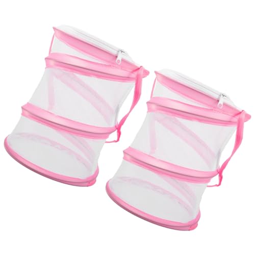 minkissy 2 Stück Faltbarer Insektenkäfig aus Atmungsaktivem Mesh für Schmetterlingszucht und Naturbeobachtung Tragbares Insektenhaus für Outdoor Beobachtung Langlebig und Leicht von minkissy