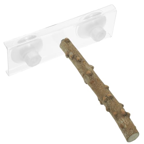minkissy 2 Stück Pfefferholzständer Sitzstange für Vögel Holz Wandhalterung Sitzstange Nymphensittiche Spielzeug Fenster Vogel Spiel Vogel Holz Dusche Vogelspielzeug Vogelbad Sitzstange Kauspielzeug von minkissy