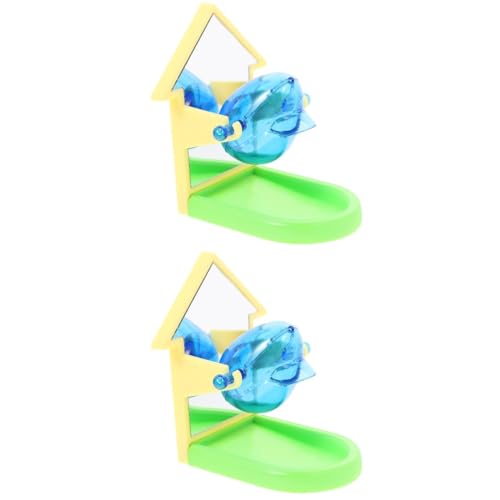 minkissy 2 pcs parrot foraging toy Parrot Feeding Bowl bird cage hanging feeder bird toys for parrots bird parrot feeding cups bird cages for cockatiels coop cups pet toys food plastic von minkissy
