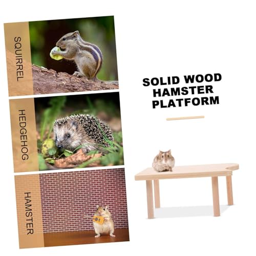 minkissy 2 stücke Hamster Plattform Hamster Spielplattform Kleintier Plattform Meerschweinchen Plattform Hamster Klettern Spielzeug Vogel Spielplatz Kauspielzeug Hamster Praktisches Spielzeug Holz von minkissy