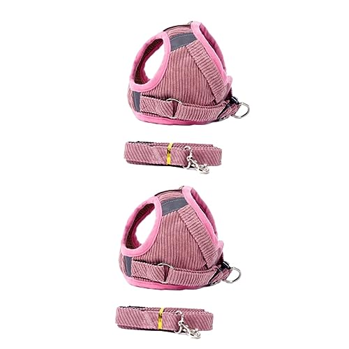 minkissy 2 stücke Hund Brustgurt Kein Haustier Geschirr Welpen Brustkragen Welpengeschirr Katzengeschirr Reflektor Weste Haustier Walking Harness Kätzchen Weste Kleine Welpen Kragen Katze Weste von minkissy