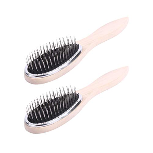 minkissy 2 stücke Stahl haarbürste holzgriff antistatische friseurhaarbürste kopfmassage Styling kamm für Frauen minkissy 2 stücke Stahl haarbürste holzgriff antistatische friseurhaarbürste kopfmassage Styling kamm für Frauen von minkissy
