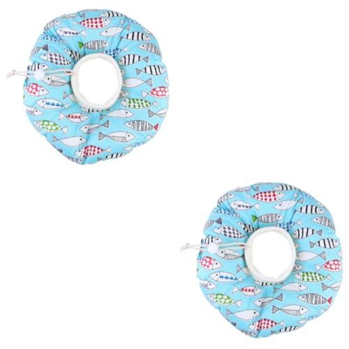 minkissy 2 stücke pet Breathable Cat Cone recovery collar for dogs cat neck cone Dog Neck Cone Elizabethan Collars Cat Cones After Surgery elizabethan collar for dog soft collar anti-grab von minkissy