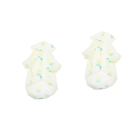 minkissy 2 x Sonnenschutzkleidung für Hunde, atmungsaktiv, für ädchen, Tanktop für ädchen, mit Kapuze, Sommerkleidung für Welpen, Sommerkleidung von minkissy
