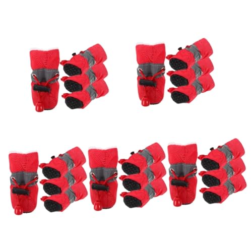 minkissy 20 STK rutschfeste Schuhe Für Haustiere Krallen rutschfeste Haustierschuhe Hundestiefel Für Draußen rutschfeste Welpenschuhe Hundeschuhe Für Draußen Stoff Rot Regenstiefel minkissy 20 STK rutschfeste Schuhe Für Haustiere Krallen rutschfeste Haustierschuhe Hundestiefel Für Draußen rutschfeste Welpenschuhe Hundeschuhe Für Draußen Stoff Rot Regenstiefel von minkissy