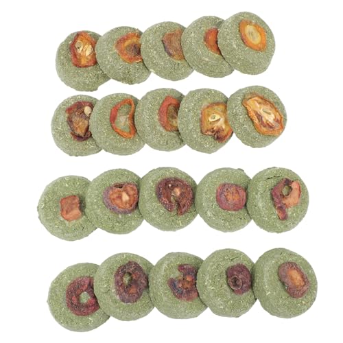 minkissy 20Pcs Pet Molar Grass Cake teething toy Carrot Treats Hamster Toys Hamster Teething Snacks toys for hamsters Bunny Molar Toys guinea pig snacks Pet Grass Biscuit rabbit grass chew von minkissy