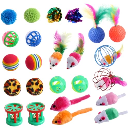 minkissy 24St Glocke Katzenspielzeug Spielzeug zum Selberspielen Kätzchen Bälle Käfigversorgung Spielzeuge Spielzeug für Katzen Kätzchen Spielzeug Haustier Spielzeugball Gürtelring Plastik minkissy 24St Glocke Katzenspielzeug Spielzeug zum Selberspielen Kätzchen Bälle Käfigversorgung Spielzeuge Spielzeug für Katzen Kätzchen Spielzeug Haustier Spielzeugball Gürtelring Plastik von minkissy