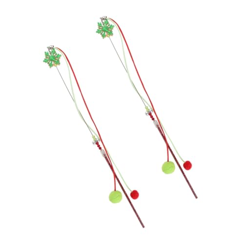 minkissy 2Pcs cat teaser Cat Exerciser Wand cat toys with catnip cat toys interactive cat wand interactive cat toys Cat Playing Wands santa toys for kids Christmas steel wire felt minkissy 2Pcs cat teaser Cat Exerciser Wand cat toys with catnip cat toys interactive cat wand interactive cat toys Cat Playing Wands santa toys for kids Christmas steel wire felt von minkissy