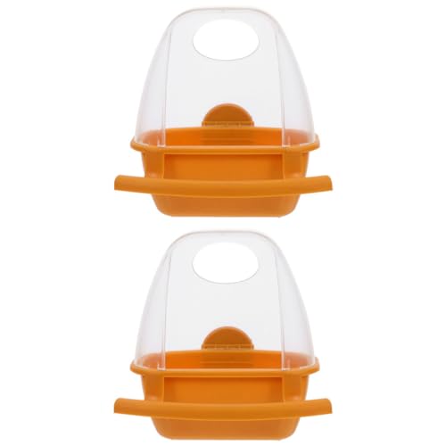 minkissy 2Pcs food containers bird feeder Sittich Cage Accessories Parrot Feeder Nymphensittich Feeder Pet Supply Bird Feeding Supplies Bird Food Storage Container feed box for birds plastic von minkissy