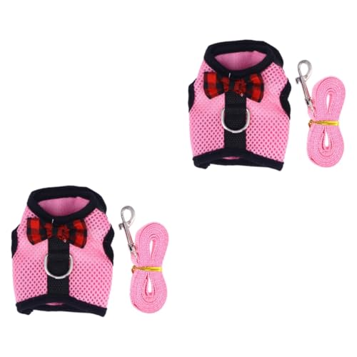 minkissy 2St Frettchen zubehör Katzenleinen pet Supplies haustierbedarf Halloweenkostüm Kleidung Geschirr mit Leine Haustierzubehör kleines Haustier Meerschweinchen einstellen Hamster Gurt von minkissy