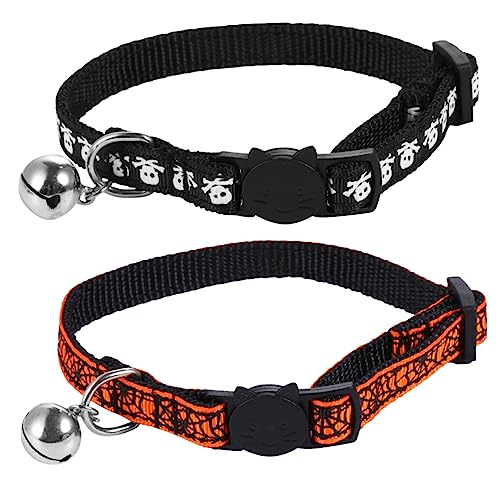 minkissy 2St Halloween-Katzenhalsband Halloween-Hundezubehör Halloween-Hundehalsband Hundehalsbänder Halsband für Haustiere Haustier Krawatte Hündchen Halsring Stoff von minkissy