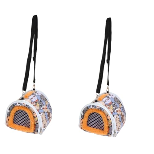 minkissy 2St Hamster aus Tasche Reisetaschen tragbarer Rucksack Hamsterträger Haustier Hamster-Ausgangsbeutel tragbare Hamstertasche Meerschweinchen Tasche aus Geschirr Tragetasche Reisen von minkissy